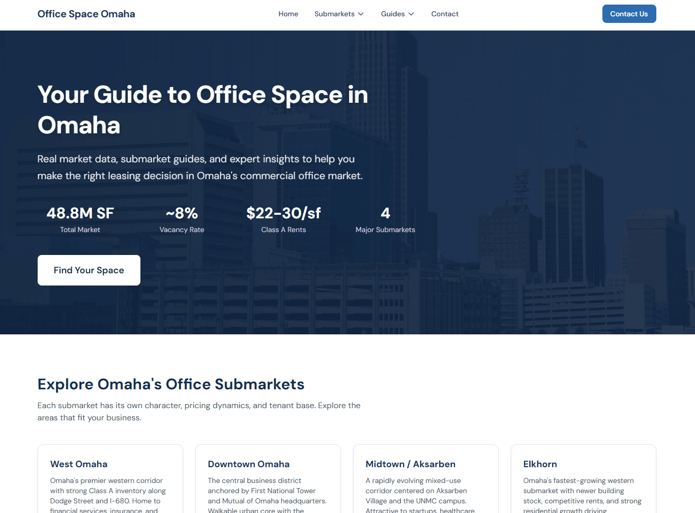 Office Space Omaha website